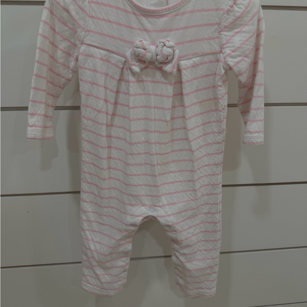 Janie and Jack Pink and White Striped Onesie